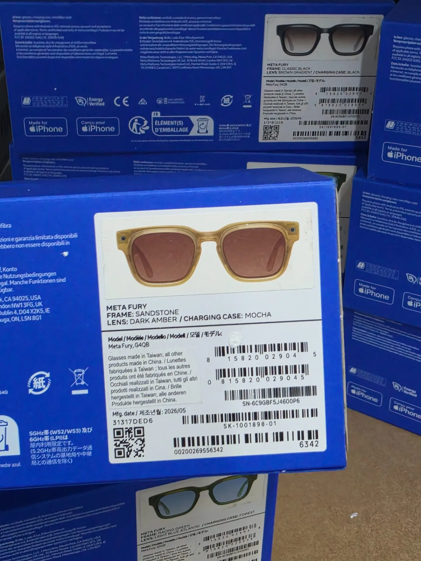 Умные очки с камерой  Fury Green Lenses - Mahogany