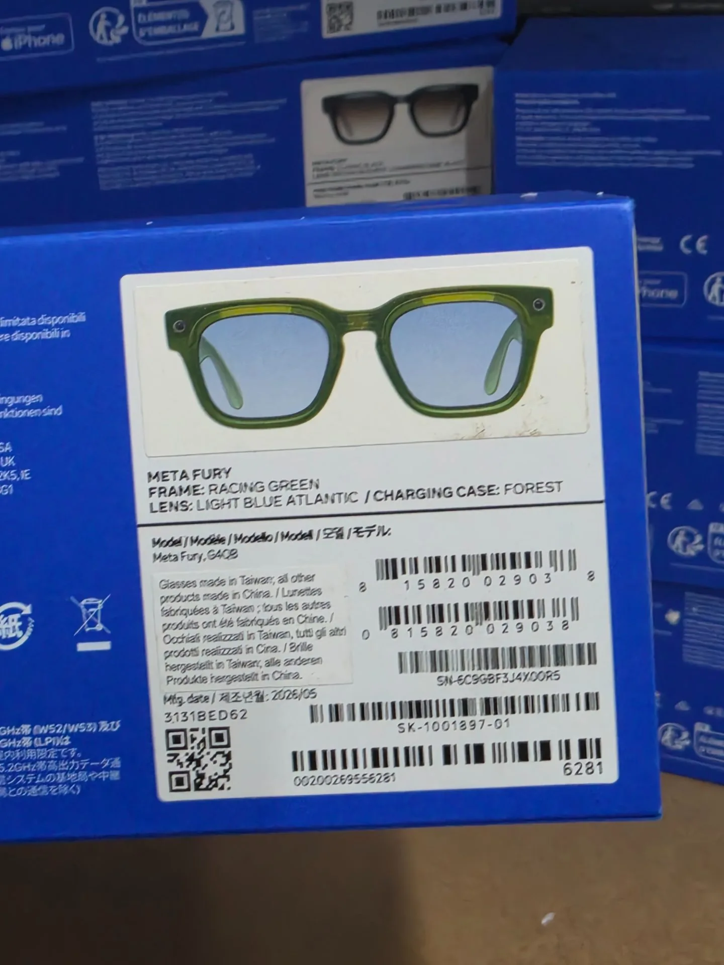 Умные очки с камерой  Fury Green Lenses - Mahogany