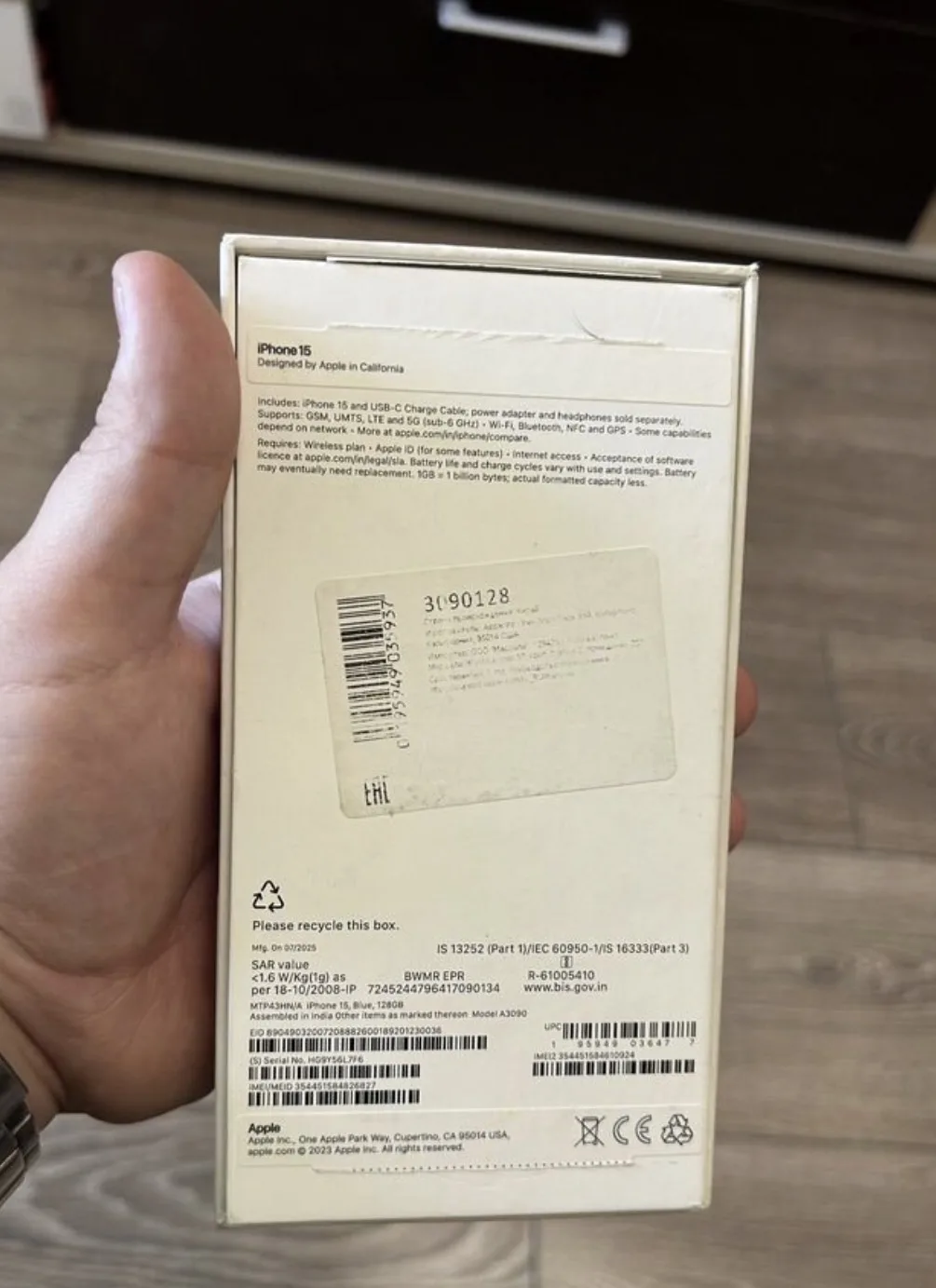 iPhone 15 128gb Blue