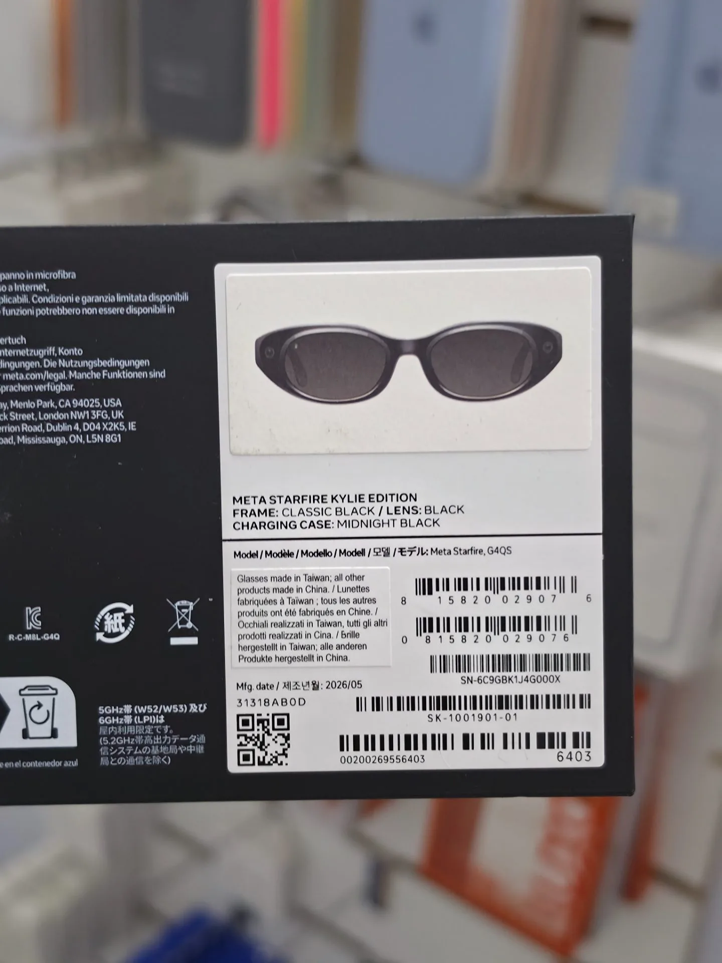 Meta Glasses Starfire Kylie Black/Black